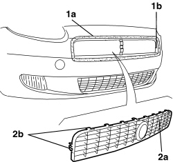 GRILLE (ONE) ON FRONT BUMPER - R.R