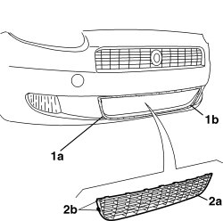GRILLE (ONE) ON FRONT BUMPER - R.R