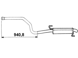 REAR EXHAUST SILENCER - R + R