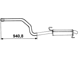 CENTRE EXHAUST PIPE - R.R.