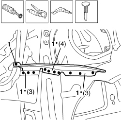R.R. REAR WING LOWER FRAME