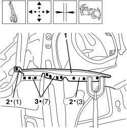 R.R. REAR WING LOWER FRAME