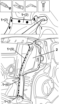 R.R. REAR LIGHT CLUSTER HOUSING
