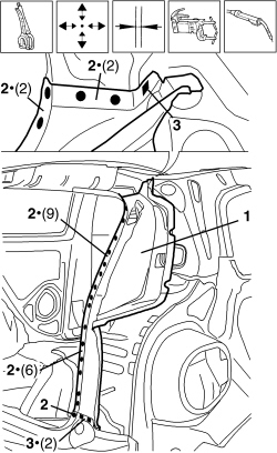 R.R. REAR LIGHT CLUSTER HOUSING