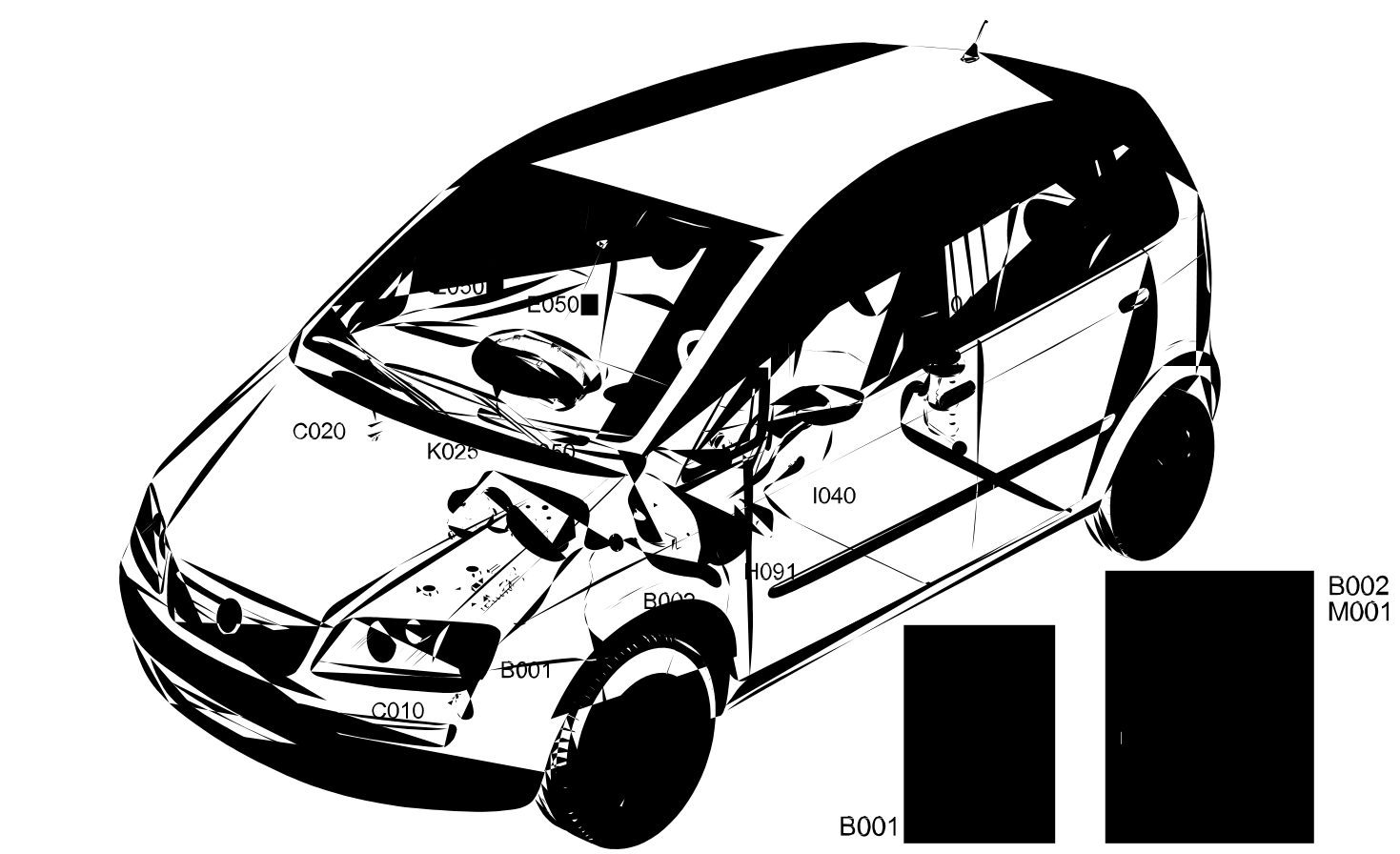INSTRUMENT PANEL - Location of components