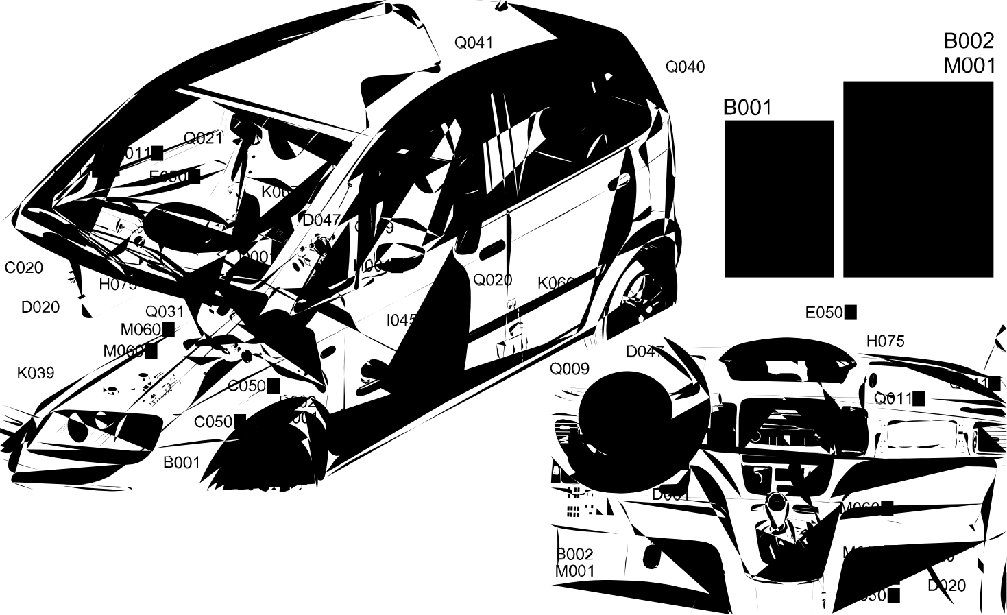 AIRBAG - Location of components