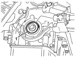 Front crank shaft cover oil seal - replace