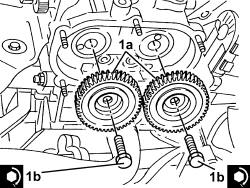 Camshaft idler gears - replace