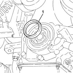 Timing system cover oil seal - replace