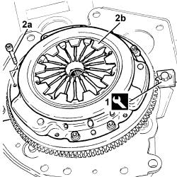 Clutch - r + r with gearbox removed