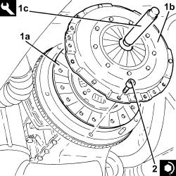 Clutch - r + r with gearbox removed