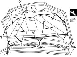 Soundproofing lining for bonnet lid - r+r