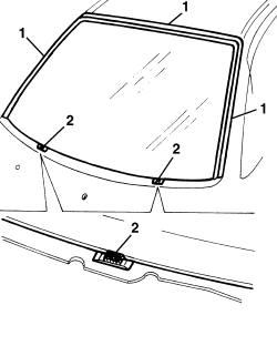 Windscreen glass r r including cleaning of housing