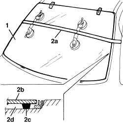 Windscreen glass r r including cleaning of housing