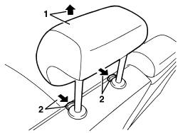 Rear seat head restraint - r r