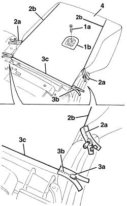 RIGHT rear seat BACKREST COVER , (individual) - R.R.