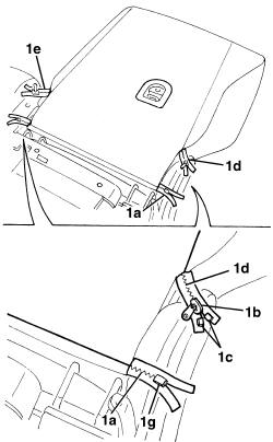 RIGHT rear seat BACKREST COVER , (individual) - R.R.
