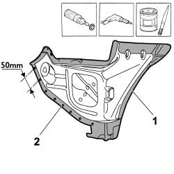 Rear wing lower reinforcement