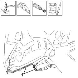 Boot floor pan rail partial