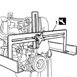 Engine - position on stand and remove