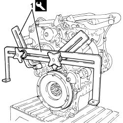 Engine - position on stand and remove