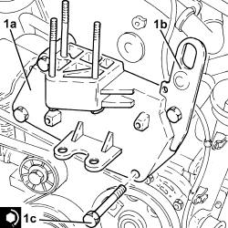 Engine - position on stand and remove