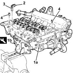 Single cylinder head, removed - overhaul