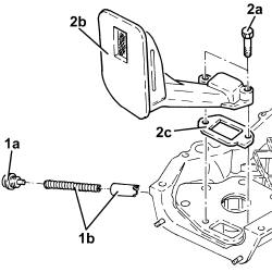 Engine oil pump, removed - check at bench