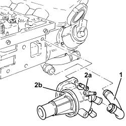 Thermostat unit - r + r with cylinder head removed
