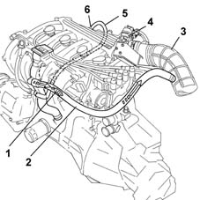 Crankcase vapour/gas recirculation system
