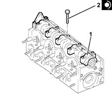 Single cylinder head, removed - overhaul