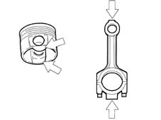 Piston, pin set - replace