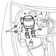 Power steering fluid resevoir r r