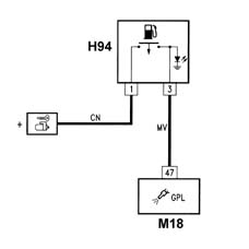 Petrol/LPG switch operation check