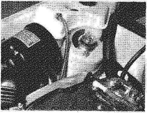 Close-up view of the vehicle type identification code and chassis manufacture number area
