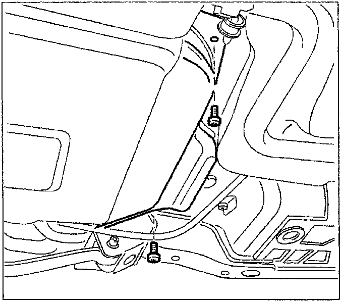 Car chassis crossmember mounting bolt locations diagram