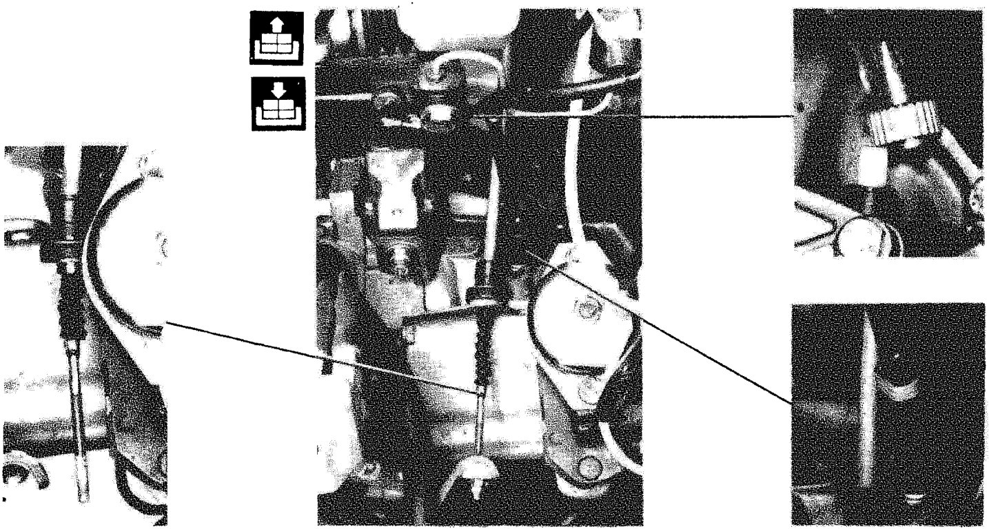 Diagram showing removal points for various components including cables, linkages, and brackets around the engine and gearbox area.