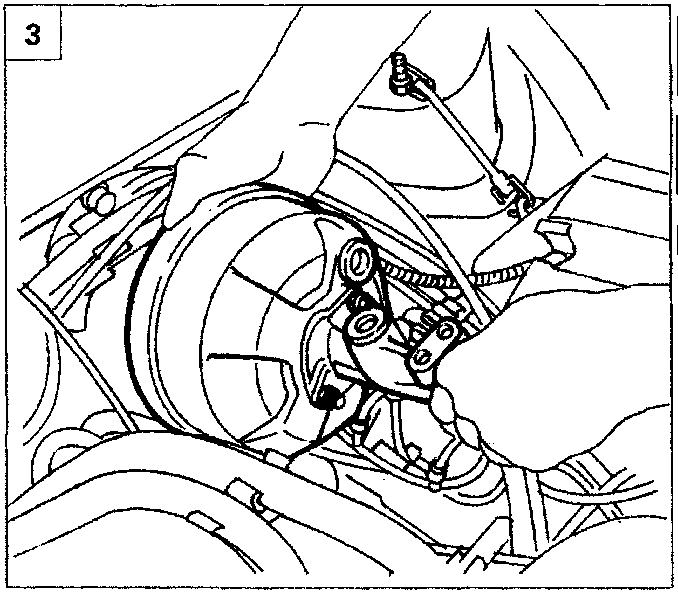 Diagram showing hands removing the brake servo and master cylinder assembly