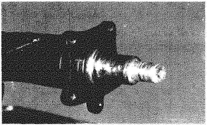 Close-up view of the stub axle end