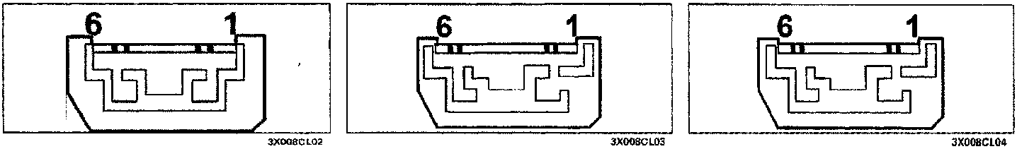 Diagram of Connector A showing pin layout with pins numbered 6 on the left and 1 on the right.