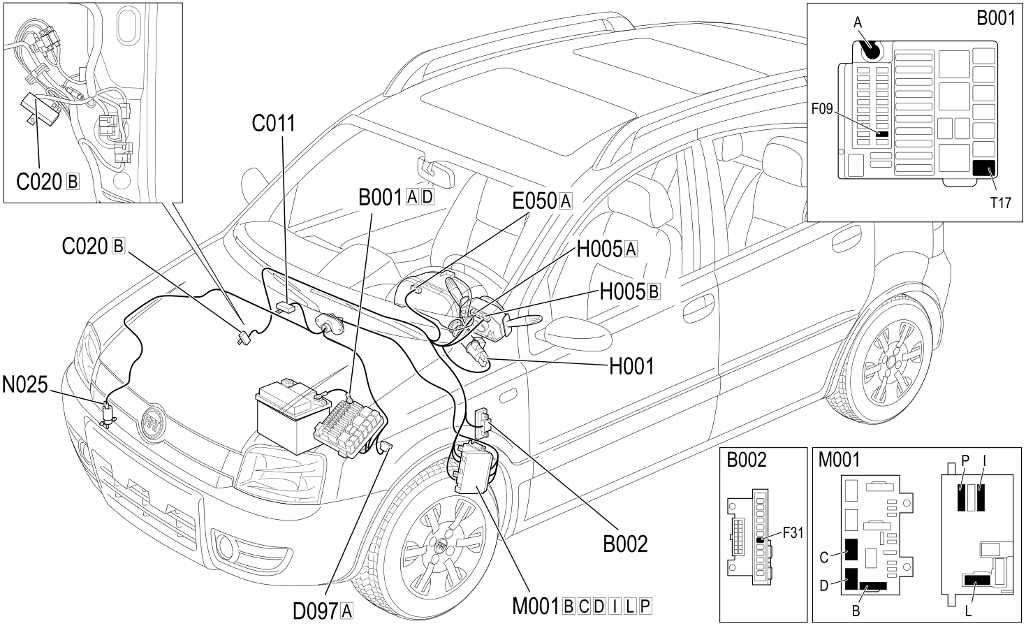 HEADLAMP WASHER - COMPONENT LOCATION