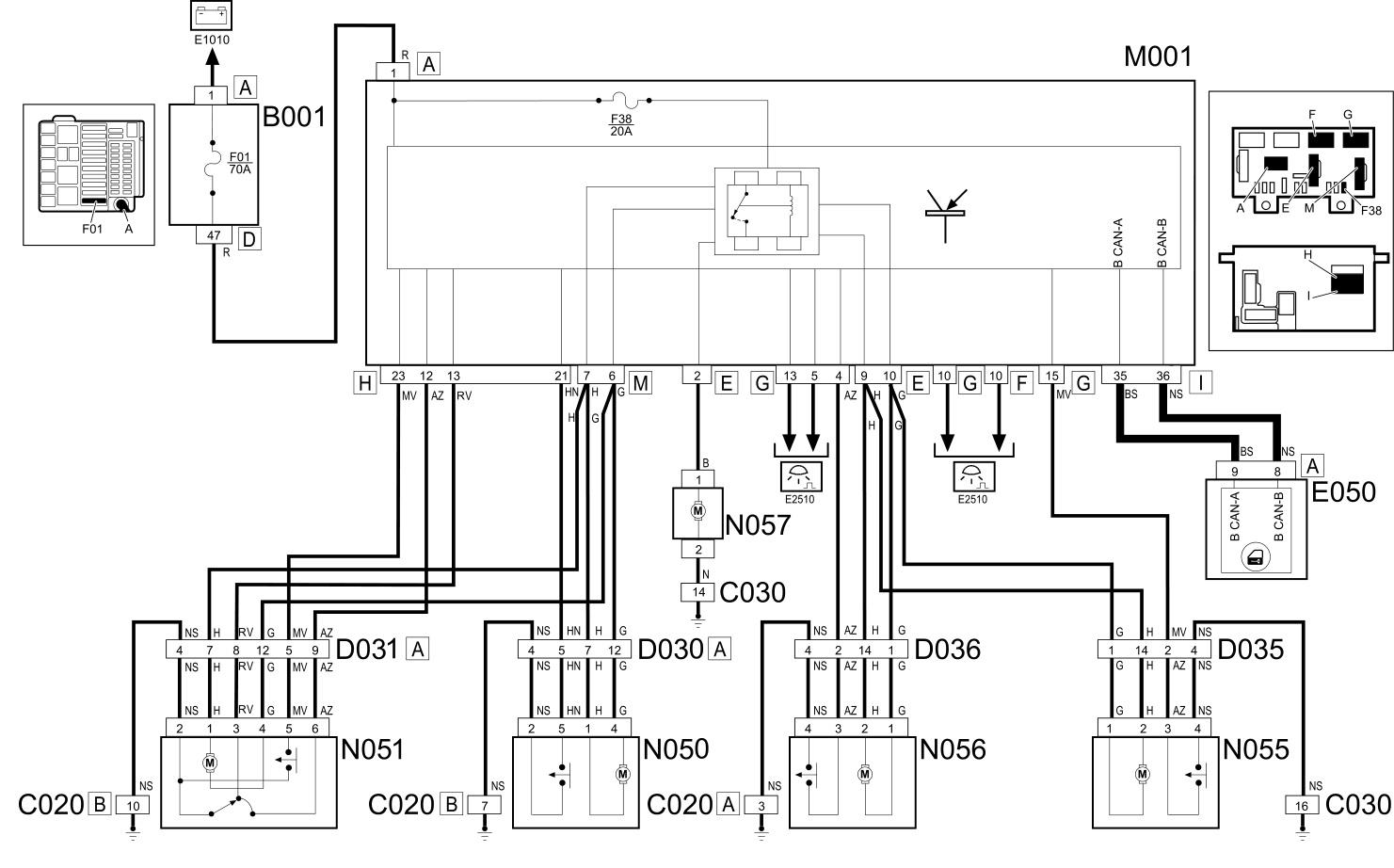 CENTRAL LOCKING - Wiring diagram