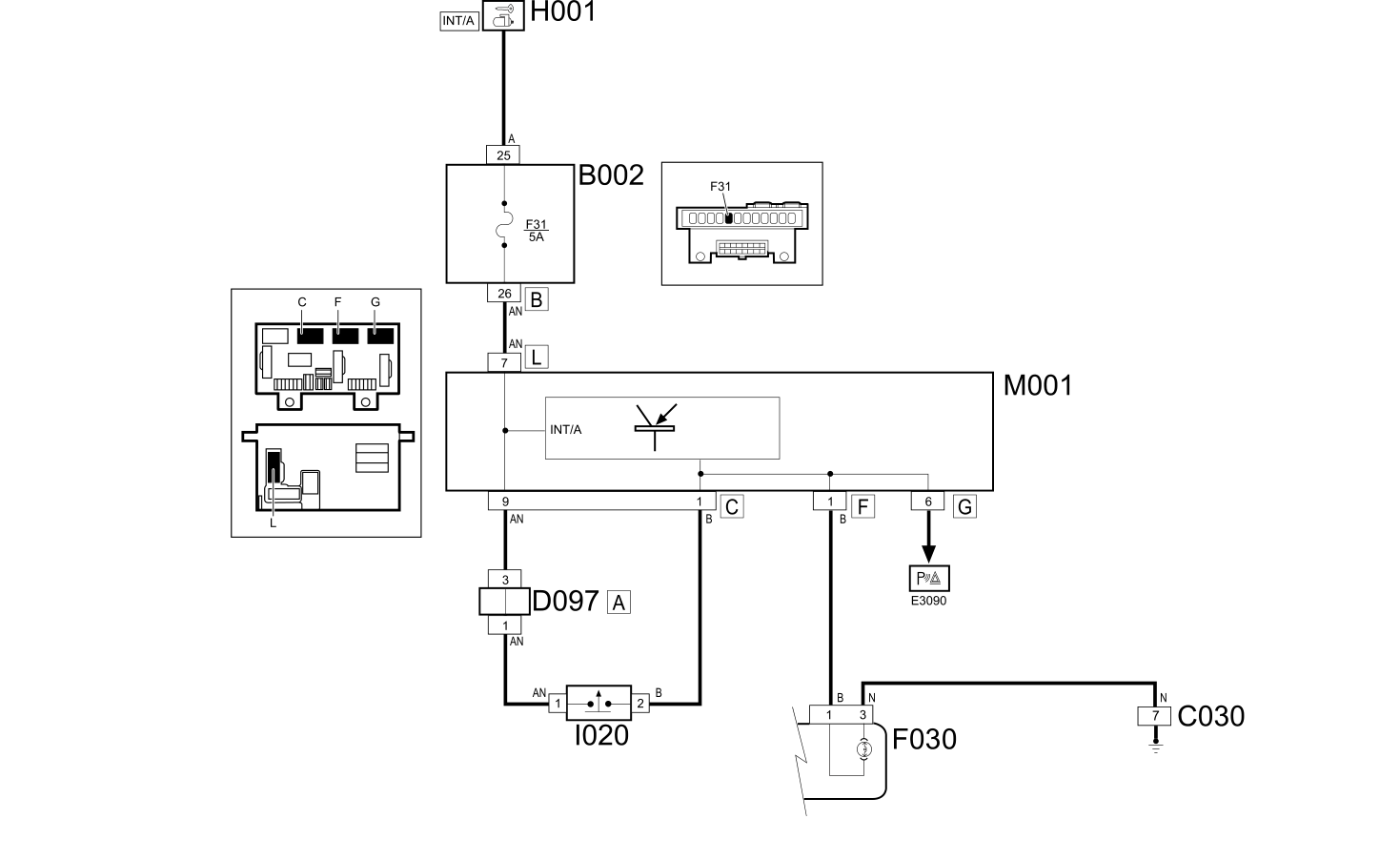 REVERSING LIGHTS - WIRING DIAGRAM