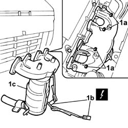 Exhaust manifold with catalytic converter - r r