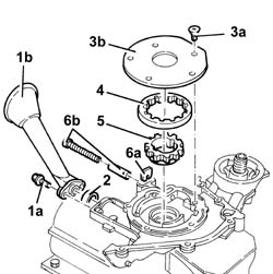 Engine oil pump, removed - check at bench