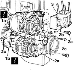 Engine - position on stand and remove