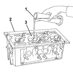 Single cylinder head, removed - overhaul