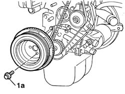 Toothed timing belt - r r with engine removed