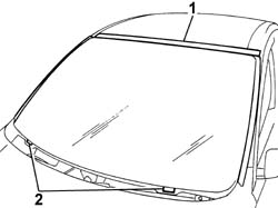 Windscreen glass r r including cleaning of housing