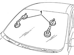 Windscreen glass r r including cleaning of housing